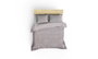 L'essentiel linge de maison Kraliçe - Mink Juego de funda de edredón doble, Visón y Blanco